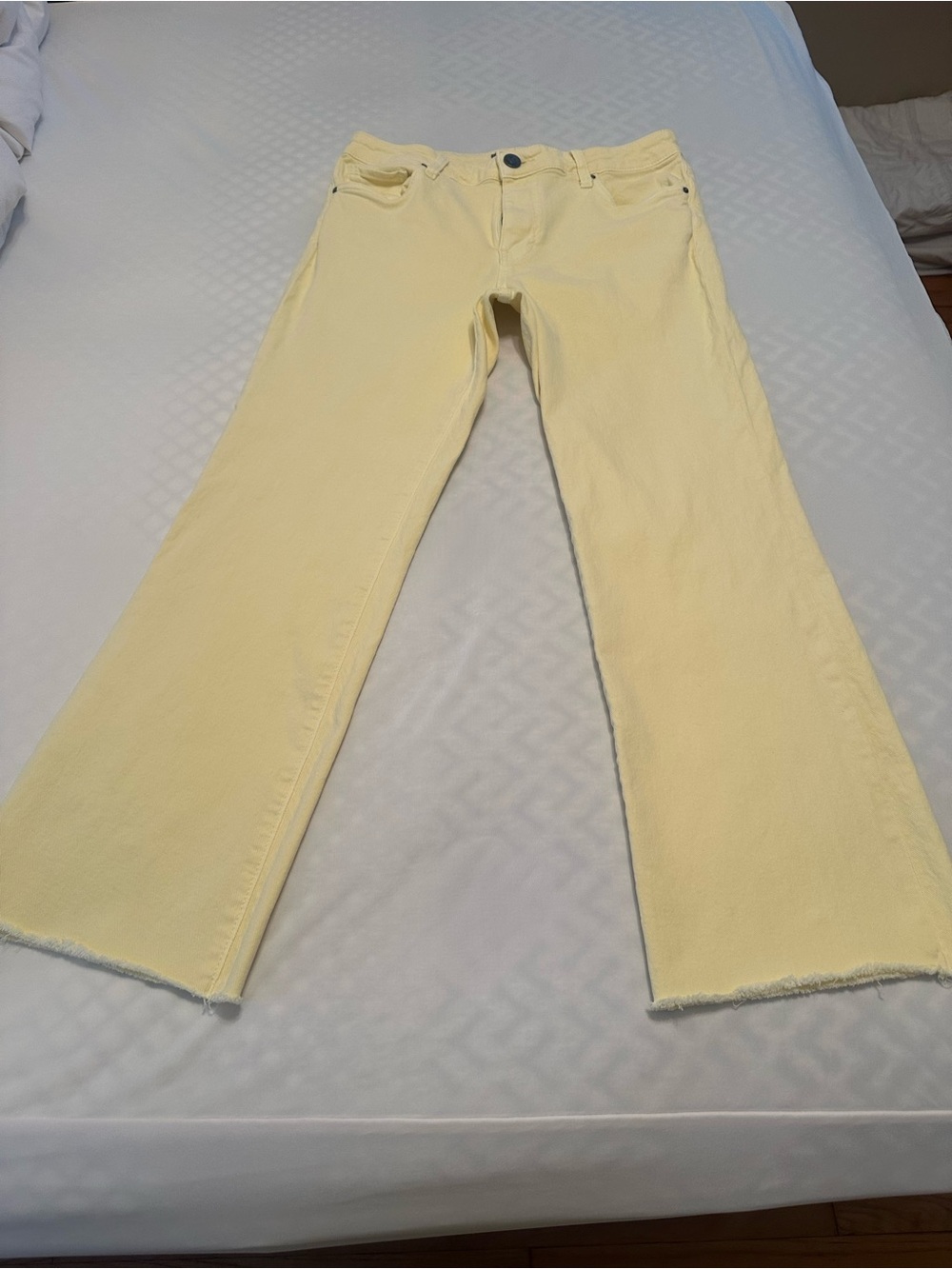 Kut from the Kloth Pale Yellow Flare Jeans